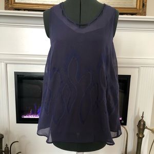 Purple Sleeveless Blouse - Size S
